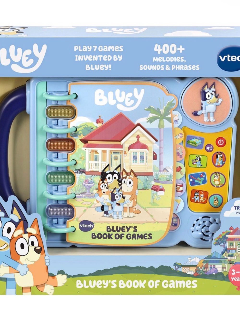 VTech Bluey’s Book of Games - Blue and Yellow Interactive Learning Toy